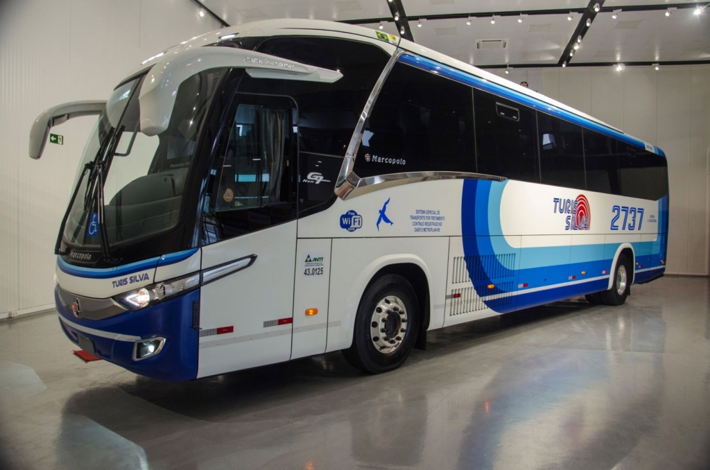 Scania e Marcopolo apresentam primeiro ônibus movido gás para fretamento no Brasil